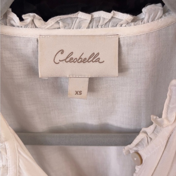 Cleobella Ivory Organic Cotton belted Button-Front Dress - Picture 4 of 9